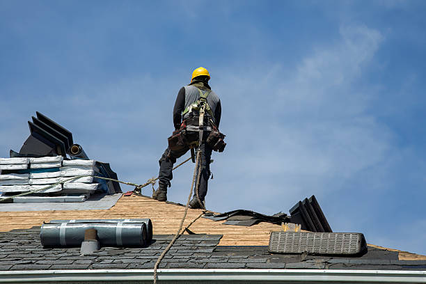 Professional Gutter Installation technician working in Whittier, CA